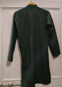 Green Textured Kurta