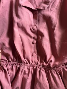 Chic Dusty Rose Peplum Top