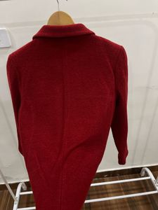 VINTAGE DARK RED TEXTURED BLAZER