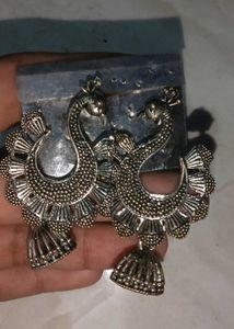 Peacock Jhumka Earrings