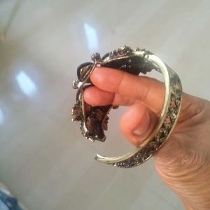 Ornate Gold-Tone Cuff Bracelet
