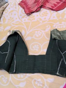 Green Embroidered Blouse for Sarees