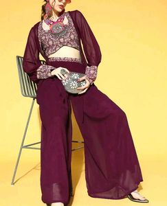 Embroidered Kurta Set with Palazzo - New