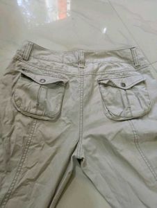 Women's Beige Cargo Pants