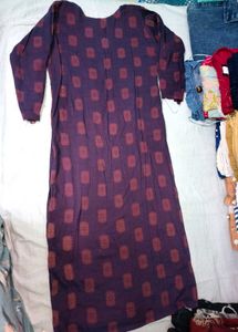 Elegant Purple Floral Print Kurti
