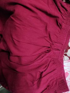 Maroon Chikankari Kurta Set pant duptta