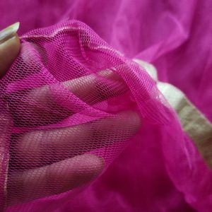Silk Patiala Suit With Neck Embellished And Net Du