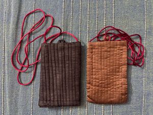 Embroidered Mobile Pouches with Straps
