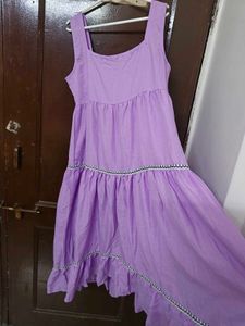 Stylish Lavender Tiered Maxi Dress