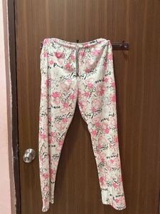 Cute Pink Floral Print Pajama Set