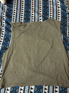 Olive Green Twist Front Tank Top