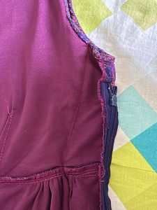 Stylish Purple &amp; Pink Print Dress
