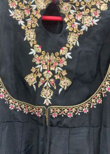 Embroidered Black Anarkali Kurta