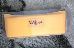 Yellow 'Life Style' Pencil Cases (Set of 1)