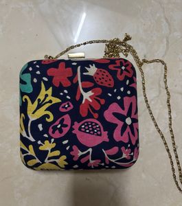 Colorful Floral Clutch Bag