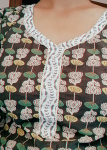 Elegant Printed Cotton Kurta plazo set