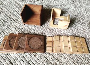 Stylish Wooden Coasters - 2 Sets PRICE DROP FOR SA