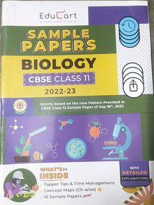 EDUCART Sample Papers BIOLOGY For Class 11 CBSE