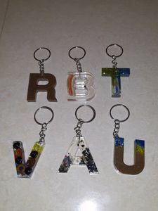 Any1Resin Letter Keychains - Handmade Initial Cha