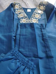 Elegant Teal Kurta Set with Dupatta