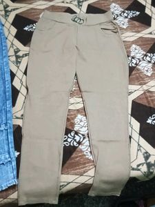 Women's Denim &amp; Beige Pants Set