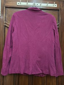 Magenta Single Button Blazer