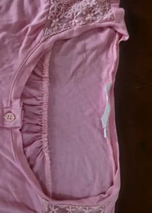 Pink Button-Up Top