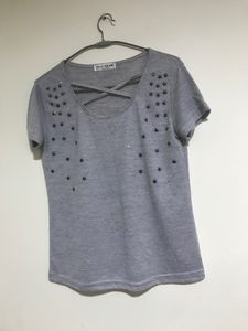 Korean Silver Shimmer Top