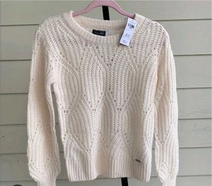Cream Knit Pullover Sweater