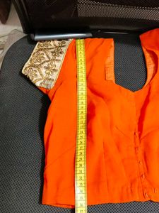 Beautiful 😍🧡 Orenge Saari With Blouse