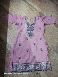 Pink Embroidered Kurta