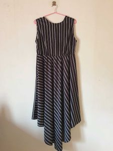 Pinstripe Panache  highcut low dress