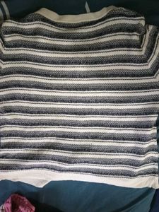Striped Button-Up Cardigan