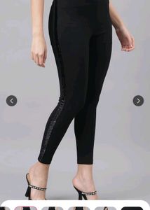 Sparkle black Leggings by Latin Quarters