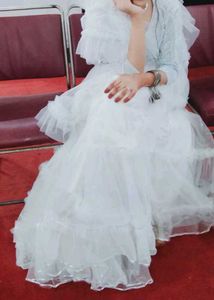 Elegant White Sequined Lehenga Set