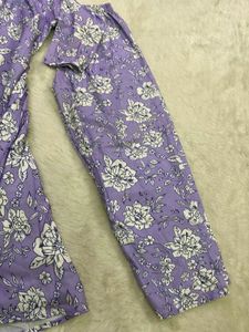 Lilac Lavender Floral Printed 2-Piece Co-Ord / Sui