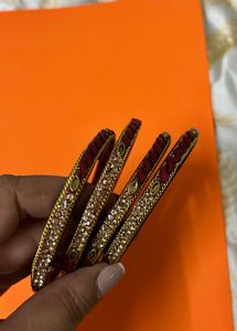Glass Kada/ Bangles Set Of 2