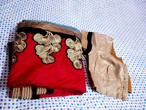 Elegant Red Embroidered Saree