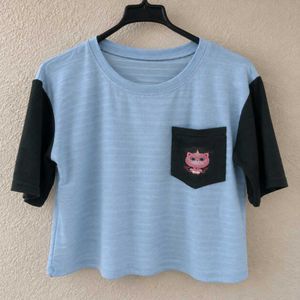 Cute Cat Pocket T-Shirt
