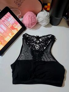 Black Lace Bra Top 🐈‍⬛️✨️