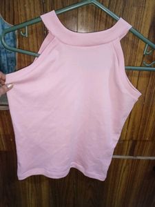 Cute Pink Halter Neck Top