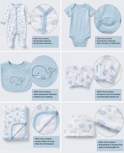 NEW!! 6 pc New Born baby clothing Gift set