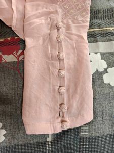 Elegant Peach Kurta Set with Dupatta