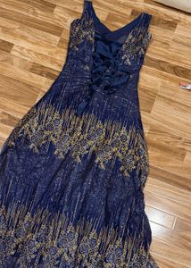smSAKE 🚨🚨Sparkling Navy Blue Ethnic Gown