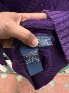 Ralph Lauren Purple Cable Knit Sweater