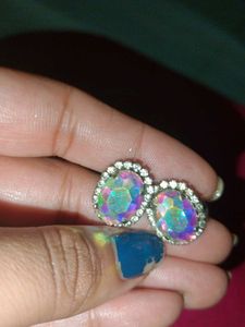 Stunning Oval Aurora Borealis Earrings