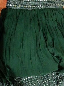 Embroidered frock and pant Set with Mirror Work