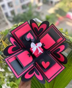 Handmade Black &amp; Red Rose Gift Box