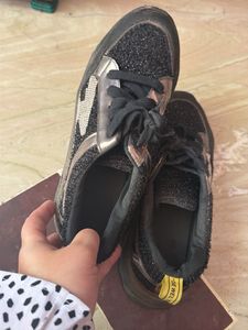 Sparkly Black Sneakers
