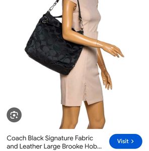 Coach black optic C Jacquard Hobo Bag